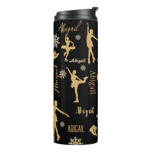 "Figue Skating" golden personalised silhouttes Mug