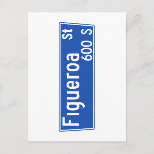 Figueroa Street, Los Angeles, CA Street Sign Postcard
