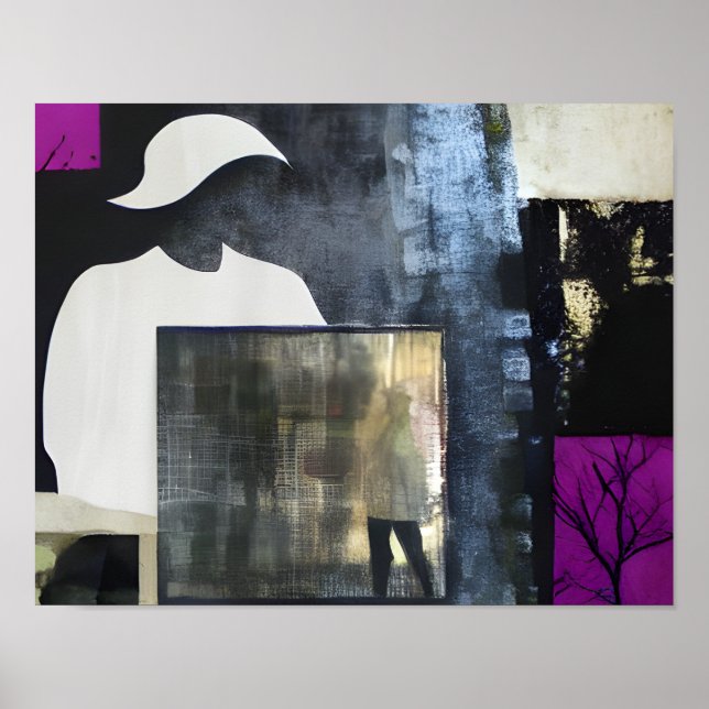 Figurative Abstract Collage Poster (Front)