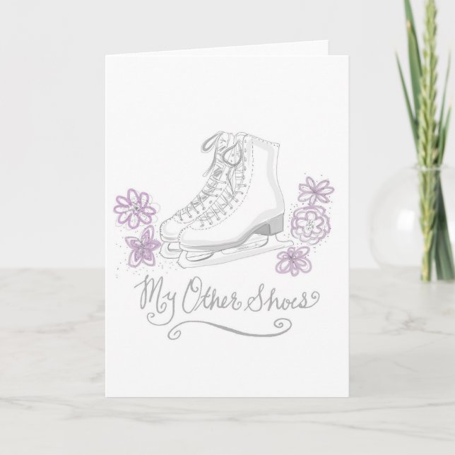 Figure Ice skating Birthday Greeting Card (Front)