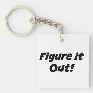 "Figure It Out!" Phrase Key Ring