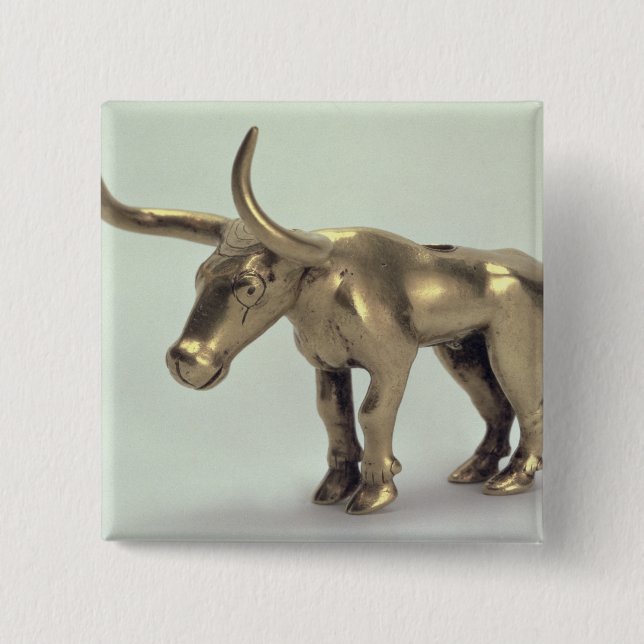 Figure of a bull 15 cm square badge (Front)