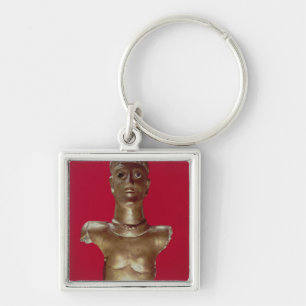 Figure of a god wearing a torque key ring