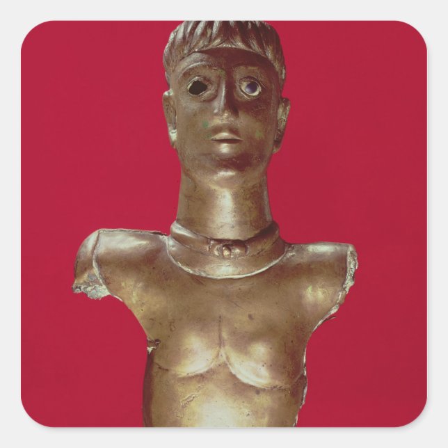 Figure of a god wearing a torque square sticker (Front)