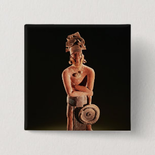 Figure of a warrior with a shield 15 cm square badge