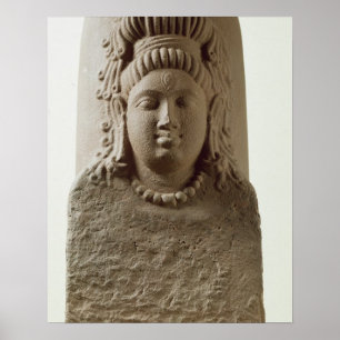 Figure of Ekamukha Siva-Linga from the Temple at K Poster