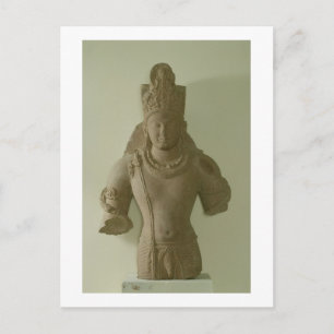 Figure of Lord Vishnu, Mathura (red sandstone) Postcard