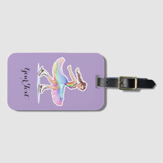 Figure Skater Bag Tag (Front Horizontal)