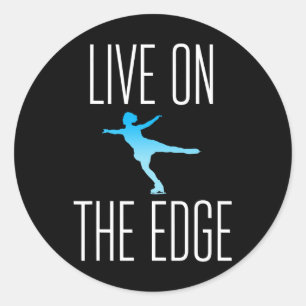 Figure Skater Gift Ice Skating Skates Gift  Classic Round Sticker