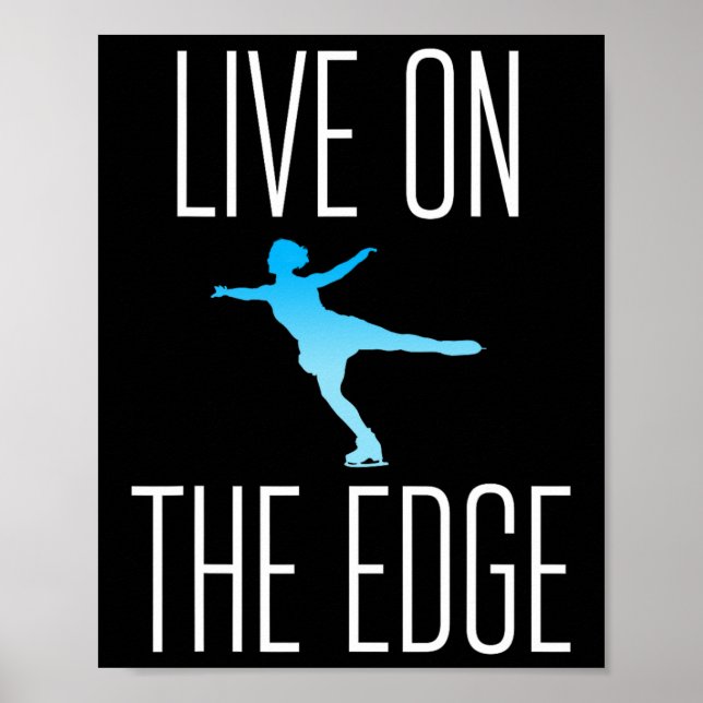 Figure Skater Gift Ice Skating Skates Gift  Poster (Front)