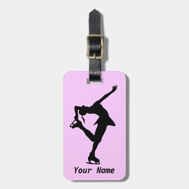 Figure Skater Luggage Tag (Front Vertical)
