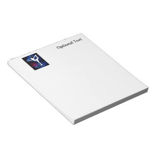 Figure Skater on Technicolor Ice Notepad