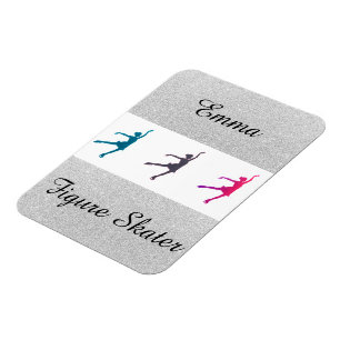 Figure Skater Personalised Flexible Photo Magnet