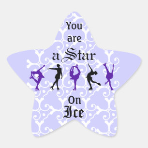 Figure Skaters - you are a Star - lilac Sticker