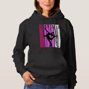 Figure Skates Ice Skating Pink Team Fan Believe Mo Hoodie