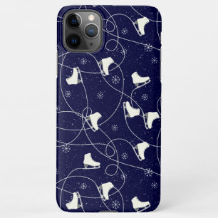 Figure Skates skating on dark blue iPhone 11Pro Max Case