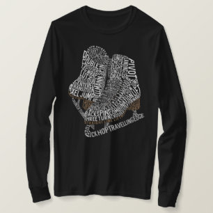 Figure Skates Word Art Ice Skating T-Shirt