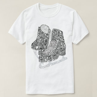 Figure Skates Word Art Ice Skating T-Shirt