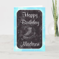 Figure Skating Birthday Card
