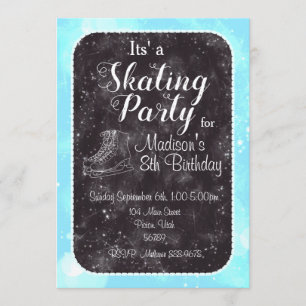 Figure Skating Birthday Invitation