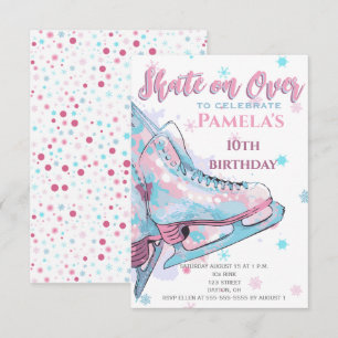 Figure Skating Birthday Party invitation