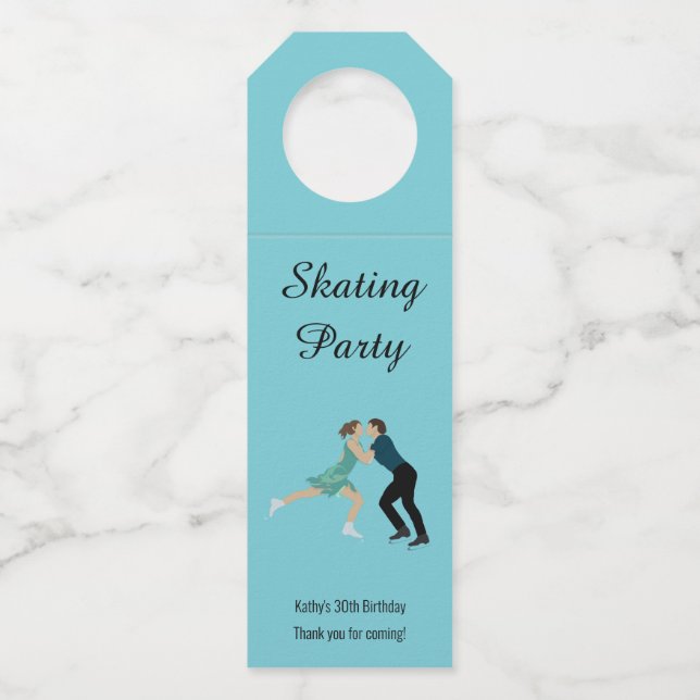 Figure Skating Bottle Tag (Front)