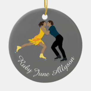 Figure Skating Ceramic Ornament