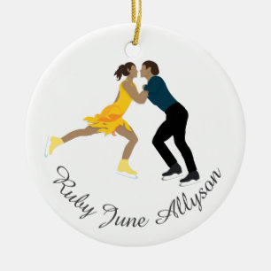 Figure Skating Ceramic Ornament