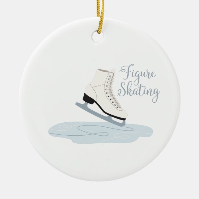 Figure Skating Ceramic Ornament (Front)