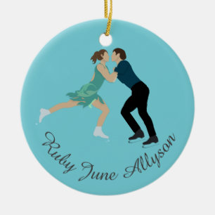 Figure Skating Ceramic Ornament