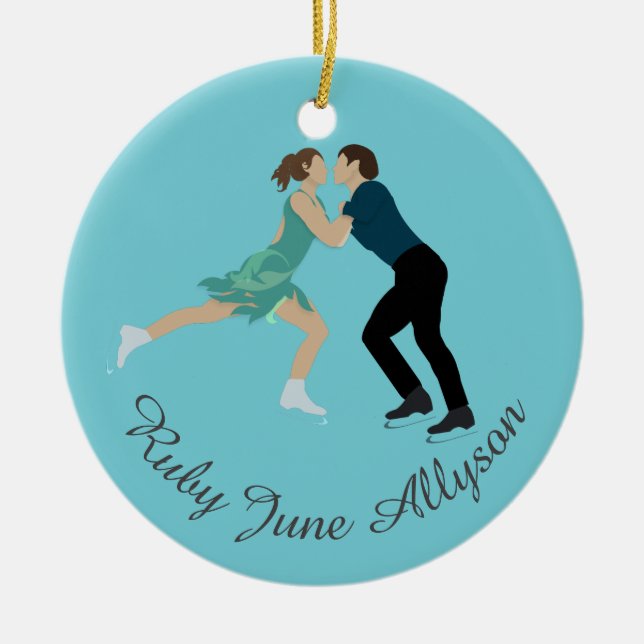 Figure Skating Ceramic Ornament (Front)