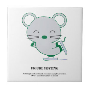 Figure skating ceramic tile