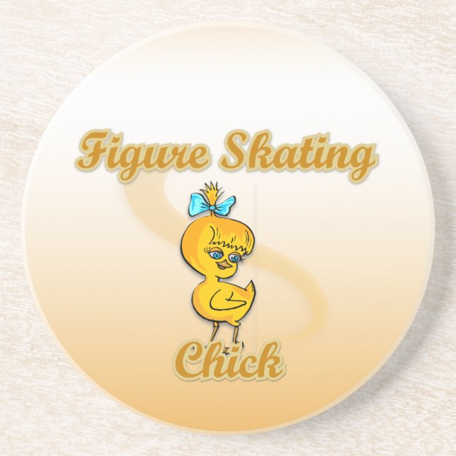 Figure Skating Chick Coaster (Front)