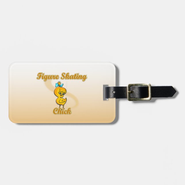 Figure Skating Chick Luggage Tag (Front Horizontal)