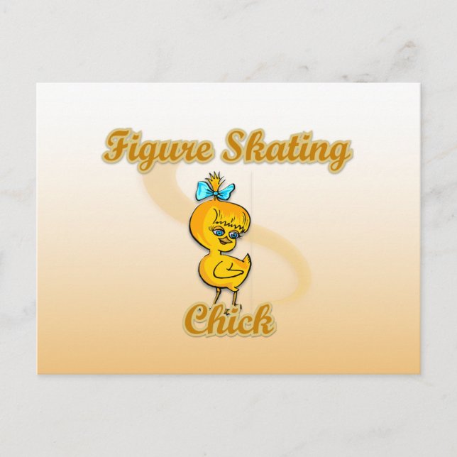 Figure Skating Chick Postcard (Front)