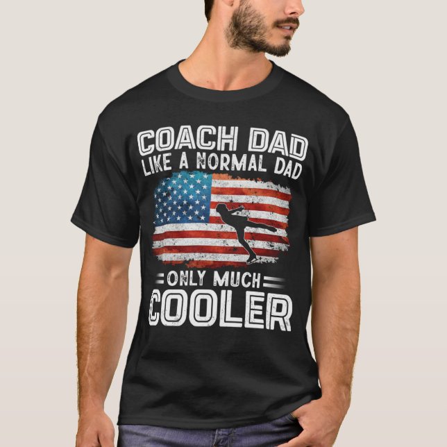 Figure Skating Coach Dad Figure Skating Players US T-Shirt (Front)
