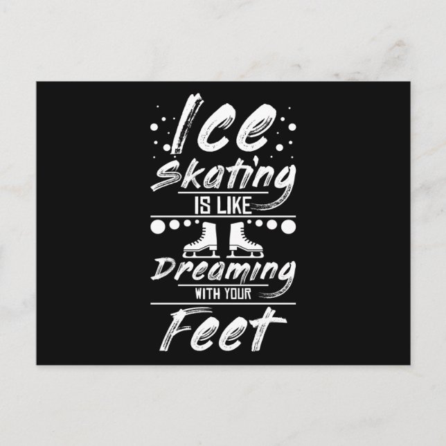 Figure Skating Dreaming Postcard (Front)