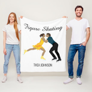 Figure Skating Fleece Blanket