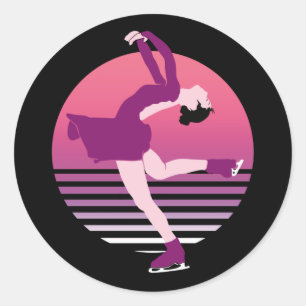 Figure Skating Girl - Art Of Ice Dancing Classic Round Sticker