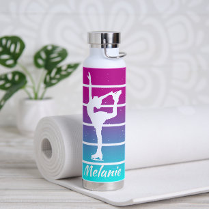 Figure Skating Girl customise name Water Bottle
