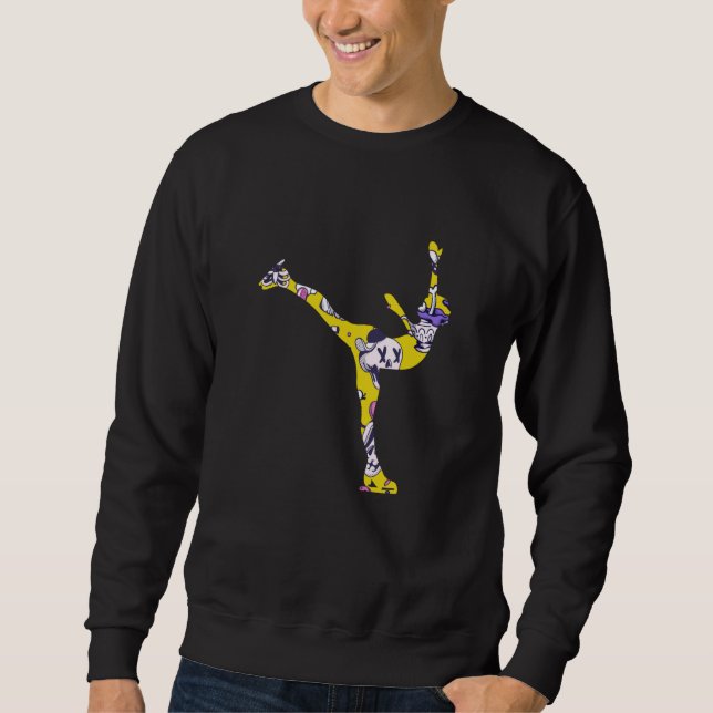 Figure Skating Girls And Women Ice Skating  5 Sweatshirt (Front)