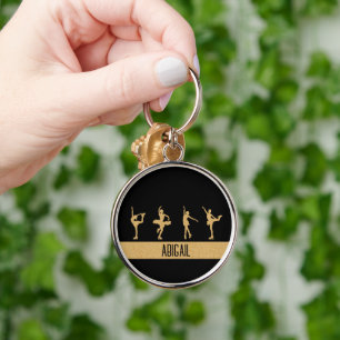 "Figure skating" girls gold Key Ring
