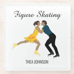 Figure Skating Glass Coaster