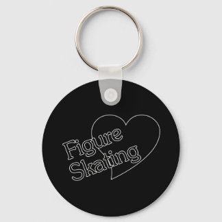 Figure Skating Heart/Love Key Ring