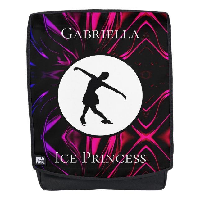 Figure Skating "Ice Princess" Personalised Backpack (Front)