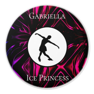 Figure Skating "Ice Princess" Personalised Ceramic Knob