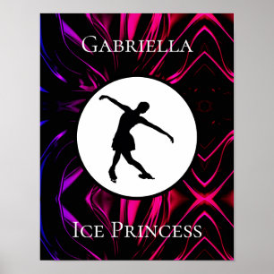 Figure Skating "Ice Princess" Personalised Poster