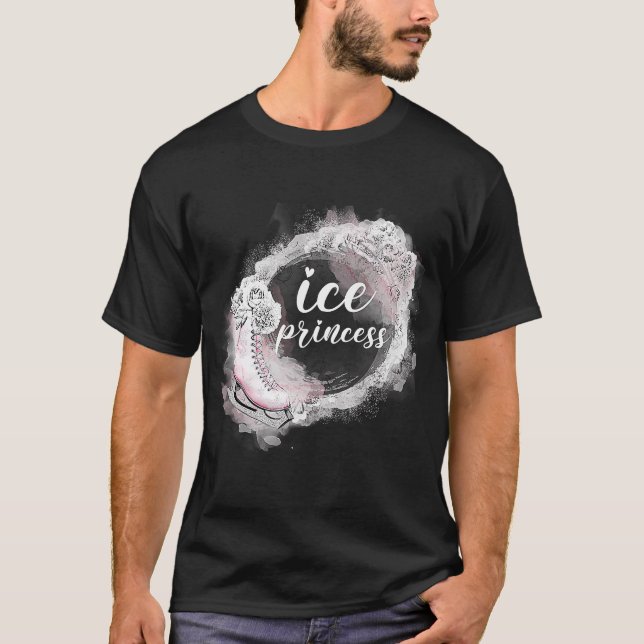 Figure Skating Ice Skater Princess Skate T-Shirt (Front)