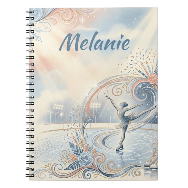 "Figure skating" ice skating custom name Notebook (Front)