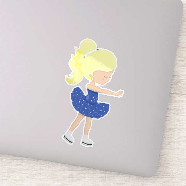 Figure Skating, Ice Skating Girl, Blonde Hair (Detail)